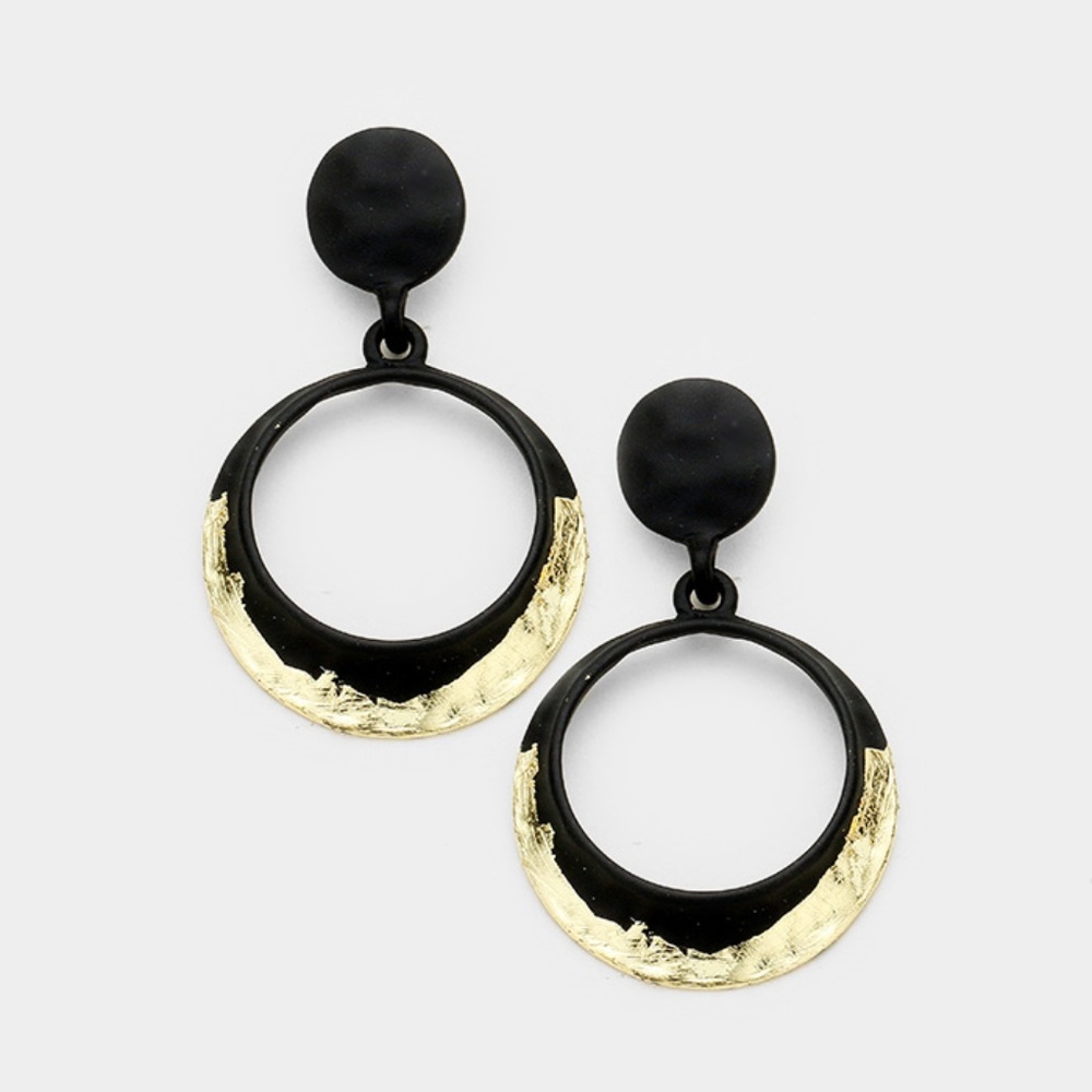 Gold Dipped Metal Hoop Earring